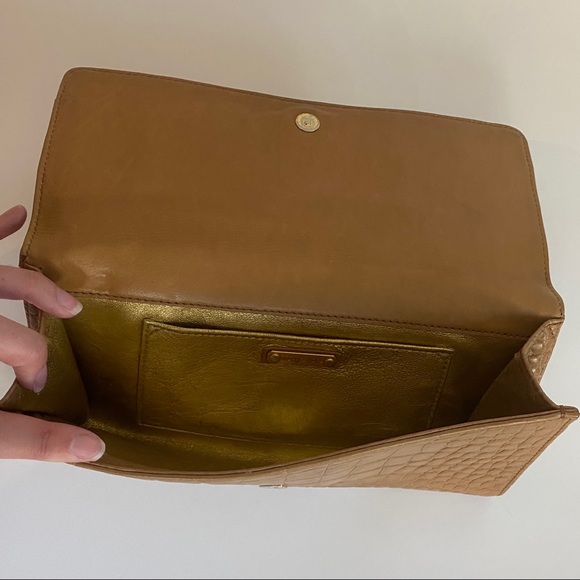 MICHAEL KORS Bow Accented Embossed Leather Clutch - Picture 4 of 6